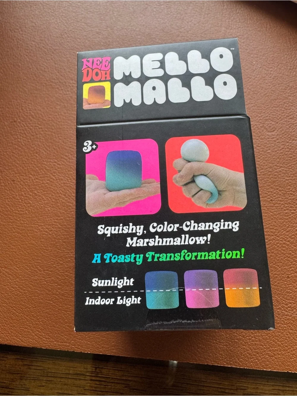 YELLOW NeeDoh Mello Mallo Color Change Squishy AUTHENTIC Nee Doh Mellow Mallow